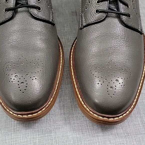 Cole Haan X Todd Snyder Leather Gray wingtip Oxford Dress Shoe - C25251 Men's 8M - Picture 3 of 12